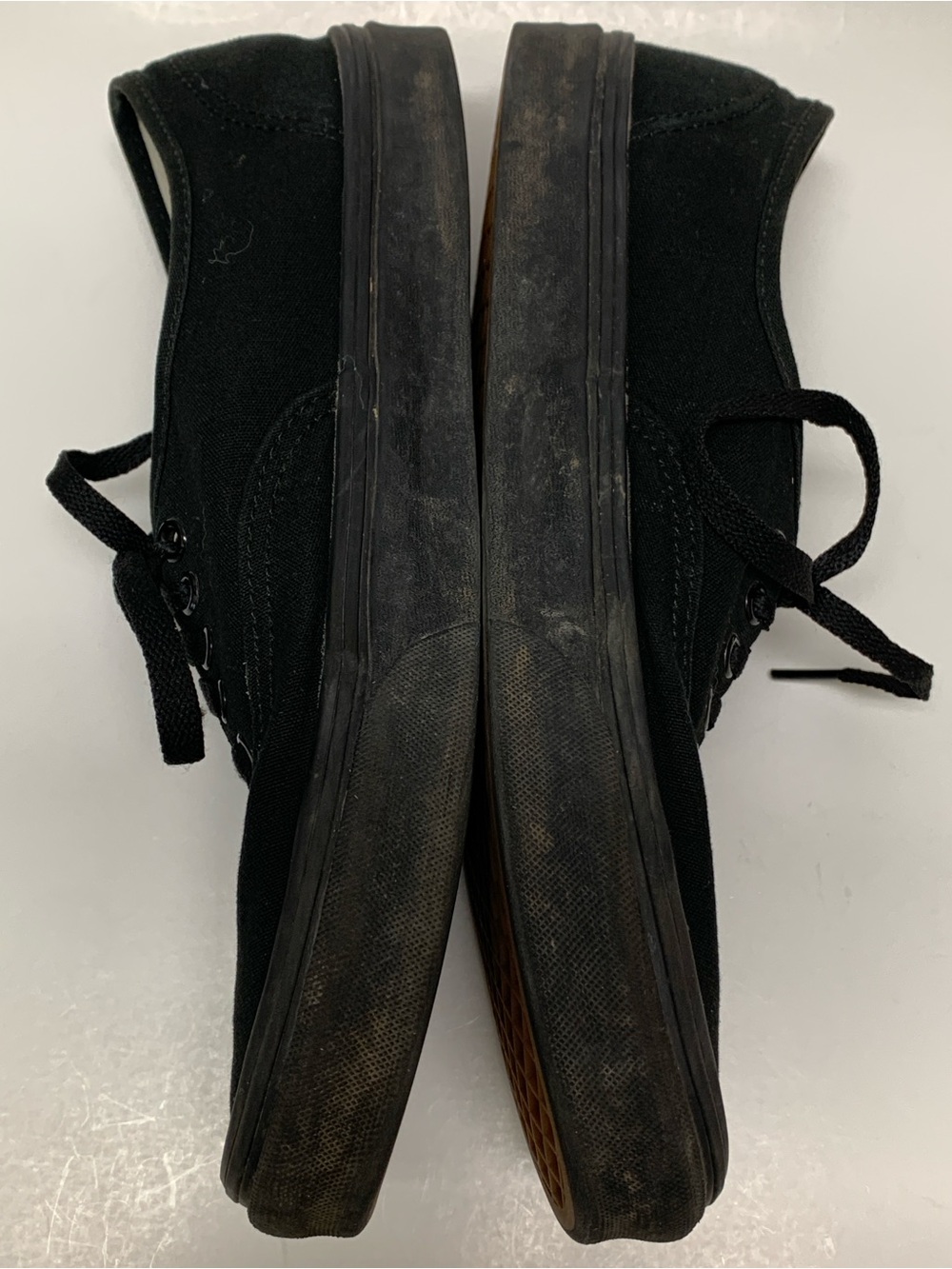 VANS Black Canvas Low-top Lace Up Sneakers Skate Shoes Size 10.5 - Picture 9 of 14